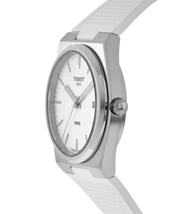 Tissot PRX 40 White Dial White Rubber Strap Watch For Men - T137.410.17.011.00