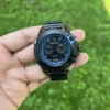 Versace icon Active Chronograph Black Dial Black Silicone Strap Watch For Men - VEZ700622