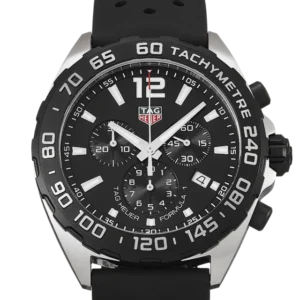 s-l640 Tag Heuer Formula 1 Black Dial Black Leather Strap Watch for Men - CAZ1010.FT8024