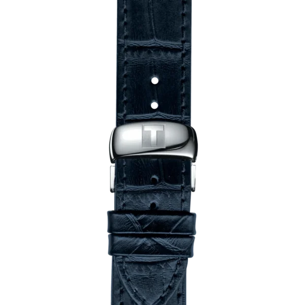 Tissot PRC 200 Chronograph Blue Dial Blue Leather Strap Watch For Men - T055.417.16.047.00