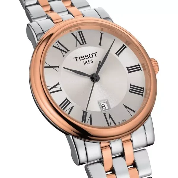 t122.210.22.033.01-2_jpg Tissot Carson Premium Lady Silver Dial Two Tone Steel Strap Watch For Women - T122.210.22.033.01