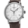 t1224171601100_1589835517 Tissot Carson Premium Chronograph White Dial Brown Leather Strap Watch For Men - T122.417.16.011.00