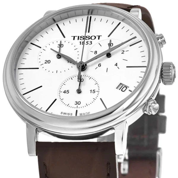 t1224171601100_5ec2f6b8cc98c Tissot Carson Premium Chronograph White Dial Brown Leather Strap Watch For Men - T122.417.16.011.00