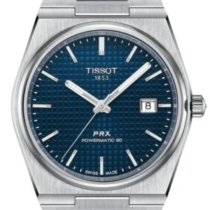 t137.407.11.041.00 Tissot PRX Powermatic 80 Blue Dial Silver Steel Strap Watch for Men - T137.407.11.041.00