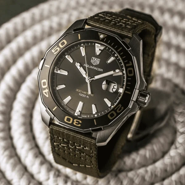 tag-heuer-aquaracer-way101e-fc8222-2_f798072e-b62a-4af2-a4d3-f5da2de1c86f Tag Heuer Aquaracer Black Dial Khakhi Green NATO Strap Watch for Men - WAY101E.FC8222