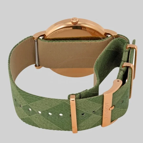 tissot-t-classic-t109-610-38-032-00-b Tissot T Classic Everytime White Dial Green Nylon Strap Watch for Men - T109.610.38.032.00
