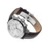 tissot-t0554171603700 Tissot PRC 200 Chronograph Silver Dial Brown Leather Strap Watch For Men - T055.417.16.037.00