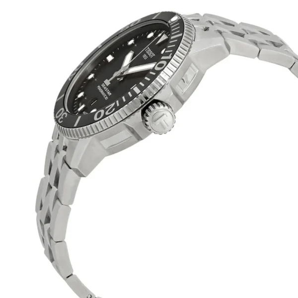 tissot-uomo-t120-407-11-051-00-seastar-1000-automatico-orologio-408 Tissot Seastar 1000 Powermatic 80 Black Dial Silver Steel Strap Watch For Men - T120.407.11.051.00