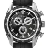 ve2i00121 Versace V Ray Chronograph Quartz Black Dial Black Leather Strap Watch For Men - VE2I00121