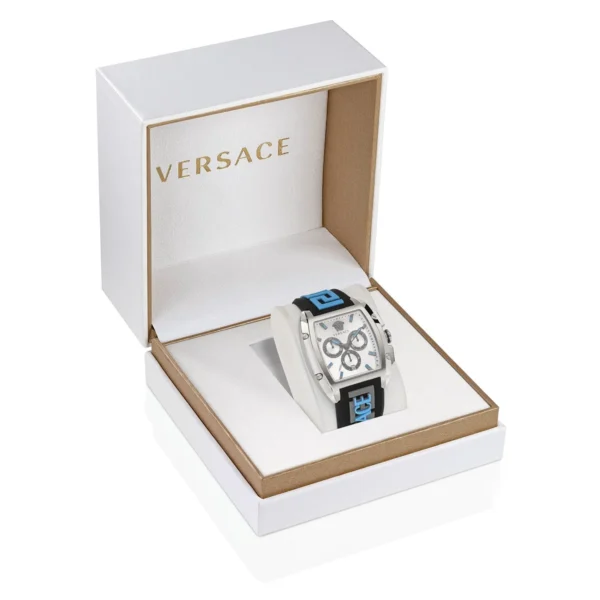 ve6h00123-zegarek-sportowy-greca-118629-4 Versace Dominus Chronograph Silver Dial Black Rubber Strap Watch For Men - VE6H00123