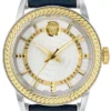 Versace Viamond Quartz White Dial Blue Leather Strap Watch For Men - VEPO00120