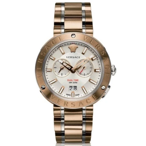 versace-extreme-2-mens-bronze-silver-dual-time-watch-wcvcn050017-date-watches-watchstatus-ltd-597 Versace V Extreme Chronograph White Dial Rose Gold Stainless Steel Watch for Women - VCN050017