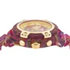 Versace Icon Active Chronograph Quartz Gold Dial Red Leather Strap Watch For Men - VEZ701222
