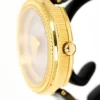 Versace V Metal Icon Gold Dial Brown Strap Watch for Women - VLC130016