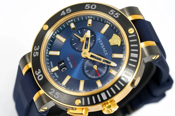 versace-mens-watch-v-extreme-pro-dual-time-blue-vcn010017-161722_c206e372-39d3-43af-98d9-3da2cabc22a9 Versace V Extreme Chronograph Blue & Gold Tone Dial Blue Rubber Strap Watch for Men - VCN010017