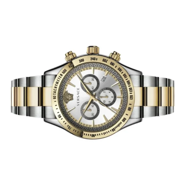 versace-vev700519-men-s-watch_22372 Versace Classic Chronograph Quartz Silver Dial Two Tone Steel Strap Watch For Men - VEV700519