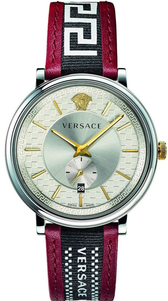 versace-watches-vebq01319-watch_e4faf44c-630c-42ae-9f11-86c7f6cf4c7c Versace V Circle Silver Dial Two Tone Leather Strap Watch for Men - VEBQ01319