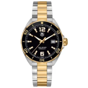 waz1121bb0879-1 Tag Heuer Formula 1 Quartz Black Dial Two Tone Steel Strap Watch for Men - WAZ1121.BB0879