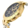 ya Versace V-Race Quartz Black Dial Gold Steel Strap Watch For Men - VEBV00519