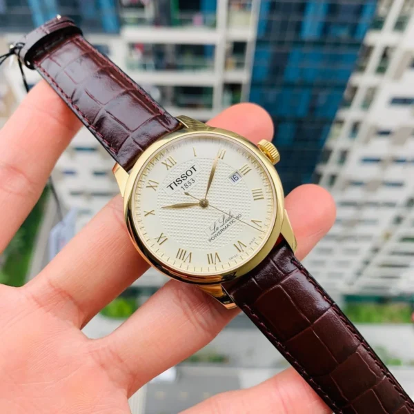 z3721342984389_b7b3f3f53761726672fed39a4e2e93ff Tissot Le Locle Powermatic 80 Gold Dial Brown Leather Strap Watch For Men - T006.407.36.263.00