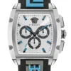 zegarek-meski-versace-dominus-chronograph-ve6h00123 Versace Dominus Chronograph Silver Dial Black Rubber Strap Watch For Men - VE6H00123