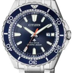 0-113984_353c770d-e47f-49db-830d-1c2c59e9a4bf Citizen Promaster Marine Blue Dial Silver Steel Strap Watch For Men - BN0191-80L