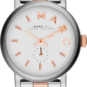 0-340916_a9d29c14-a624-4781-89c4-9a29f80b43b9 Marc Jacobs Baker White Dial Two Tone Steel Strap Watch for Women - MBM3331
