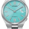 0-490360-9dbbb3c08e063df25d43c28ad1c2230b Citizen Tsuyosa Automatic Turquoise Dial Silver Steel Strap Watch For Men - NJ0151-88M