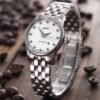 0000000000-000000000668044155_3_95a23c91-a558-4c60-8c7a-7bd149361848 Mido Baroncelli III Automatic Diamonds White Dial Silver Steel Strap Watch For Women - M7600.4.66.1