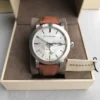 0025a9bd088c600e24738ec5bdf6175e-536632 Burberry The City Silver Dial Brown Leather Strap Watch for Men - BU9904
