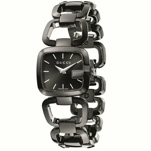 00_67d428da-2f3d-4ce5-8606-b8dc9407038b Gucci G Ladies Quartz 125 G Series Black Dial Bracelet Watch For Women - YA125504