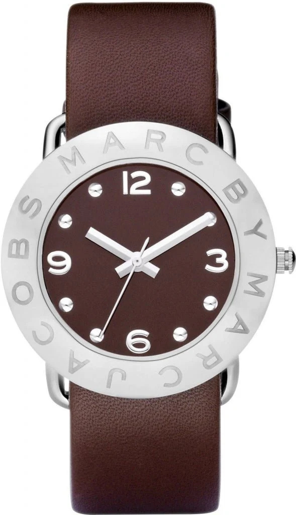 01af96cf9e2cd01450d40096eda94f16-231590 Marc Jacobs Amy Brown Dial Brown Leather Strap Watch for Women - MBM1139
