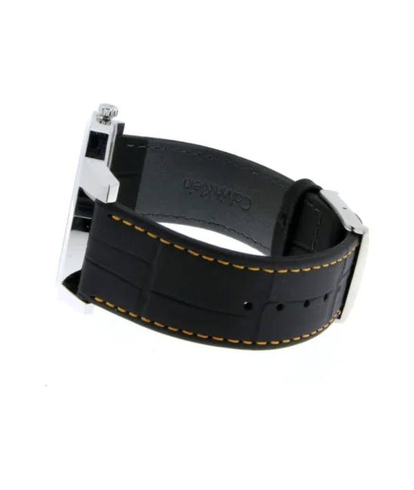05eb9df3a25401b01604cbee82cfbc9f Calvin Klein City Black Dial Black Leather Strap Watch for Men - K2G211C1