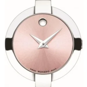 0606596_Front Movado Bela Museum Pink Dial Silver Steel Strap Watch For Women - 0606596