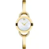 0606889 Movado Rondiro Mother of Pearl Dial Gold Steel Strap Watch For Women - 0606889
