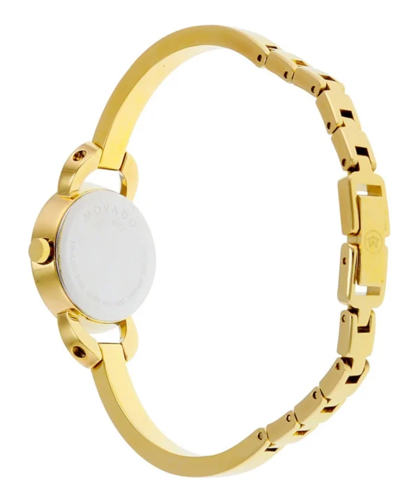 0606889_1 Movado Rondiro Mother of Pearl Dial Gold Steel Strap Watch For Women - 0606889