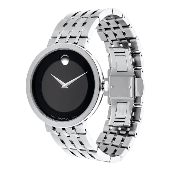 0607057w_LRG_rgb_Profile-min Movado Esperanza 39mm Black Dial Silver Steel Strap Watch For Men - 0607057