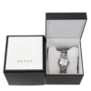 061a7ac4-ef3b-4af5-a799-246c1db86fcc.bad81651ef6f0e783768a67a1dcabe38-495480 Gucci Grip Vintage Blue Dial Snakeskin Brown Leather Strap Watch for Women - YA152401
