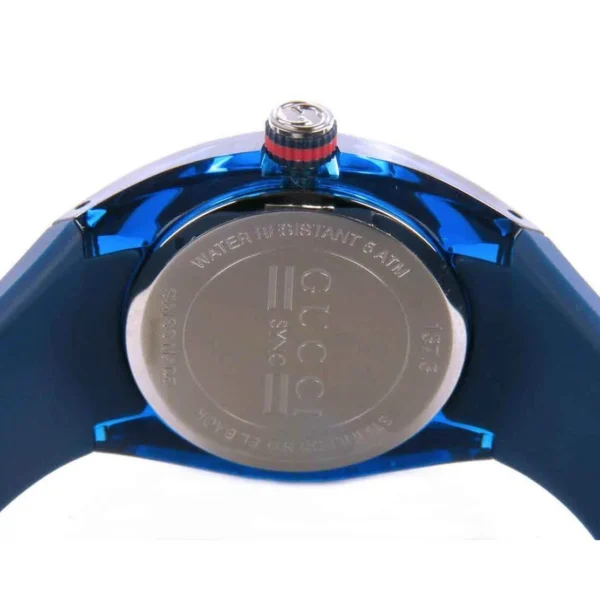 086_201_ya137304-5 Gucci Sync Quartz Blue Dial Blue Rubber Strap Watch For Men - YA137304