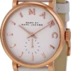 0UrBwMW-448442 Marc Jacobs Baker White Dial White Leather Strap Watch for Women - MBM1283