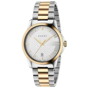 0_0a61cc58-ab76-46af-b0e6-b80a3e6690e8 Gucci G Timeless Silver Dial Two Tone Steel Strap Watch For Men - YA126474