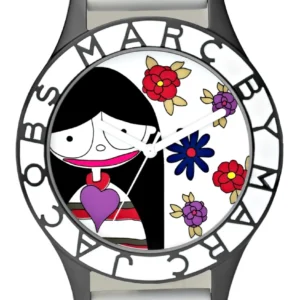 0_27445ac5-7f56-409e-a24d-e5727243973e Marc Jacobs Miss Marc Flower White Dial White Silicone Strap Watch for Women - MBM5513