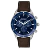 0_301cc0fc-3a4a-4270-b2f1-5cc34b2d3a6e Movado Heritage 29mm Chronograph Blue Dial Brown Leather Strap Watch For Men - 3650061
