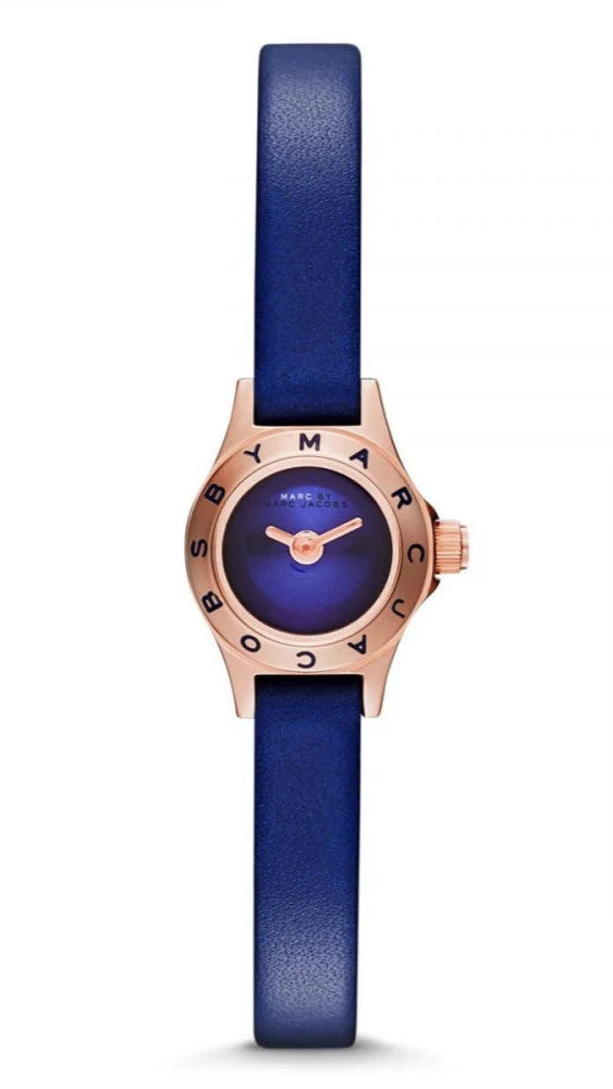 0_340c6978-78d3-4b5f-a636-bf0dd502a922 Marc Jacobs Blade Blue Dial Blue Leather Strap Watch for Women - MBM8641