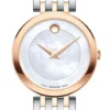 Movado Esperanza Mother of Pearl Dial Two Tone Steel Strap Watch For Women - 0607114