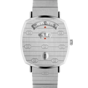 0_8b97efa5-9a3e-4eb2-9fb7-2de3327676f9 Gucci Grip Quartz Silver Dial Silver Steel Strap Watch For Women - YA157401