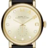 0_9d3ff916-10be-4e37-a9bc-0e0ae544a940-178896 Marc Jacobs Baker Gold Dial Black Leather Strap Watch for Women - MBM1399