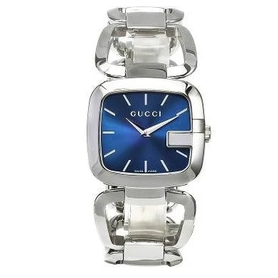 0_c244338a-f2e9-40c2-9cf0-0775656152eb-263440 Gucci G Gucci Blue Dial Silver Steel Strap Watch For Women - YA125508