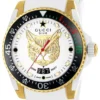 Gucci Dive Quartz White Dial White Rubber Strap Unisex Watch - YA136322