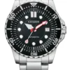 0_e4e0340d-68ca-4f2c-ab98-2385e5dafcc8 Citizen Mechanical Black Dial Silver Steel Strap Watch For Men - NJ0120-81E
